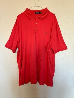 Polo Ralph Lauren 3XB Red Polo Shirt Signature Pony Embroidered Classic Preppy